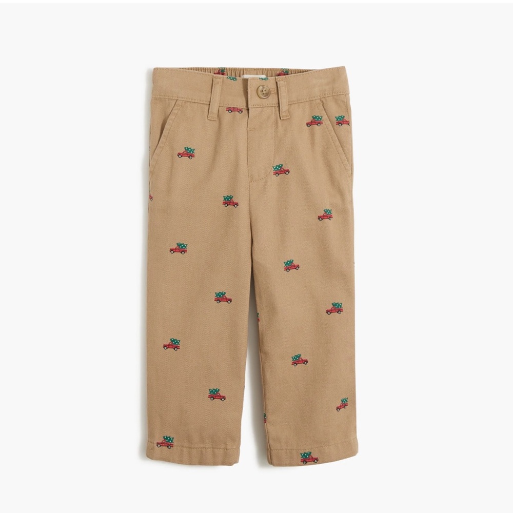 J Crew Factory Baby boys' truck and tree chino pant
